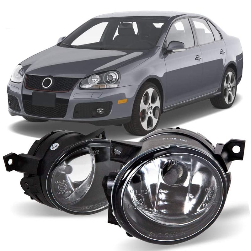 CPW مجموعة مصابيح الضباب OEM CPW تناسب فولكس فاجن GTI من 2006-2009، مصابيح ضباب للسائق والراكب تناسب فولكس فاجن جيتا من 2006-2010 1 زوج (هيكل أسود عدسة شفافة) - Image 1